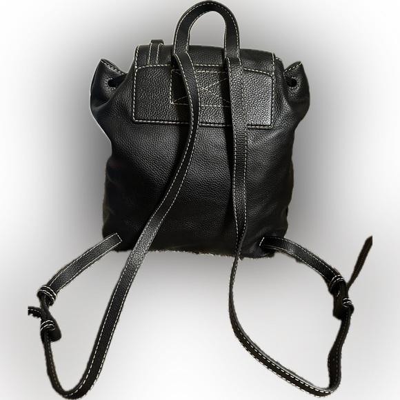 Marc Jacobs Black Leather Backpack with Silver Accents - Picture 3 of 3